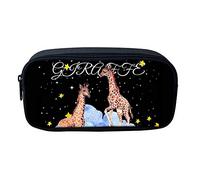 SJOAOAA Astuccio portapenne con cerniera, regalo per bambini, adolescenti, matematica, formula, pennelli, portachiavi, portamonete, Giraffa Stella, Taglia unica, Organizer per borse