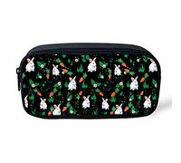 SJOAOAA Astuccio portapenne con cerniera, regalo per bambini, adolescenti, matematica, formula, pennelli, portachiavi, portamonete, Coniglio, Taglia unica, Organizer per borse