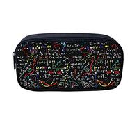 SJOAOAA Astuccio portapenne con cerniera, regalo per bambini, adolescenti, matematica, formula, pennelli, portachiavi, portamonete, Formula Matematica, Taglia unica, Organizer per borse