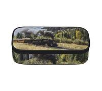 SJOAOAA Astuccio portatile da donna con locomotiva a vapore, grande capienza, per cancelleria, cosmetici, borsa grande per uomini e donne, Locomotiva a vapore Tra, Taglia unica, Organizer per borse