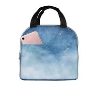 SJOAOAA Blue Starry Sky isolato Lunch Box riutilizzabile a prova di perdite Cooler Cooler Tote Bag
