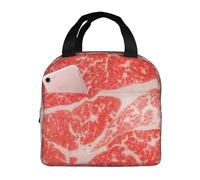 SJOAOAA Borsa per il pranzo con bistecche di manzo riutilizzabile isolata borsa per il pranzo a tenuta stagna borsa termica per il pranzo borse per alimenti