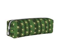SJOAOAA Cactus Cactus Pianta Texture Modello Astuccio Portapenne Astuccio Portapenne Astuccio Astuccio in Pelle Astuccio Organizer Cerniera Cosmetici Trucco Storage Bag, Come nella foto, Taglia unica,