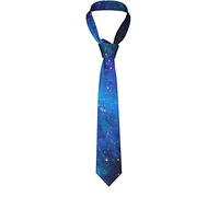 SJOAOAA Cravatta con galassia, stelle nello spazio, pianeti astronomici celesti nell'universo, Via Lattea, divertente cravatta, alla moda, larga, per uomini e adolescenti (143-145 cm), Come mostrato,