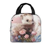 SJOAOAA Hedgehog - Borsa termica per il pranzo, riutilizzabile, a tenuta stagna, refrigerante