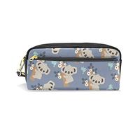 SJOAOAA Koala - Astuccio con motivo floreale senza cuciture, per ragazze e ragazzi, grande capacità, portapenne organizer con scomparti, Come mostrato, Taglia unica, Organizer per borse
