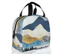 SJOAOAA Montagne Natura Paesaggio Isolato Lunch Box Riutilizzabile a prova di perdite Cooler Cooler Tote Bag