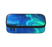 SJOAOAA Northern Lights - Astuccio grande capiente per cancelleria e matite, portatile, da donna, per cosmetici e cosmetici, per uomini e donne, Luci del nord, Taglia unica, Organizer per borse