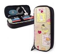 SJOAOAA Pinkies & Peeps with Love Astuccio in pelle di grande capacità portapenne astuccio astuccio cancelleria organizer con cerniera Ma, Come mostrato, Taglia unica, Organizer per borse