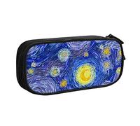 SJOAOAA The Starry Night Van Gogh Astuccio di grande capacità per donne uomini penna astuccio matita scatola doppia cerniera cancelleria bag wit, Come mostrato, Taglia unica, Organizer per borse