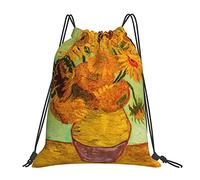 SJOAOAA Van Gogh, vaso con iris con coulisse, per donne e uomini, borsa a corda, borsa da palestra, regalo per yoga, scuola, nuoto, spiaggia, Van Gogh Girasole in un vaso, Taglia unica