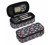 SJOAOAA Woods - Astuccio multiuso per matite con animali della giungla, alberi, fiori, foglie, grande capacità, per ufficio, università, adulti, colorato, Multicolore-a36, Taglia unica, Organizer per