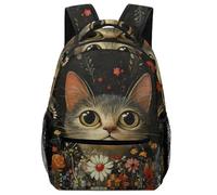 SJOAOAA Zainetto unisex con lupo alla moda, con porta appunti e astuccio per la scuola, per libri, computer portatile, zaino, Stile 7, Taglia unica