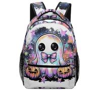 SJOAOAA Zainetto unisex per studio essenziale, motivo: meduse e animali marini - porta appunti e astuccio ad anello per la scuola, per libri, computer portatile, zaino, Stile-1, Taglia unica