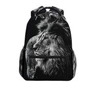 SJOAOAA Zaino grande con stampa di leone selvatico, elegante, per laptop, iPad, tablet, viaggi, scuola, con tasche multiple, Come nella foto, Taglia unica