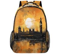 SJOAOAA Zaino leggero per università, zaino per libri, scuola, viaggi, borse per computer portatile, stile 3047, Paesaggio urbano, One Size, Zaino daypack