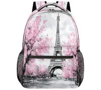 SJOAOAA Zaino leggero per università, zaino per libri, scuola, viaggi, borse per computer portatile, stile 2783, Pittura artistica della torre di Parigi, One Size, Zaino daypack