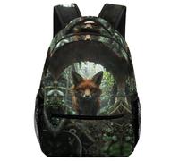 SJOAOAA Zaino leggero unisex con animali della giungla e fauna selvatica, imbottito in schiuma, comodo, in tessuto, per libri, scuola, viaggi, computer portatile, stile 3967, Stile 7, One Size, Zaino