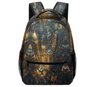 SJOAOAA Zaino unisex alla moda, città moderna, bella città, motivi carini/alla moda e pratiche tasche per scuola, libreria, borsa per computer portatile, zaino, Stile 4, Taglia unica