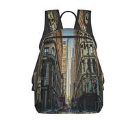 SJOAOAA Zaino unisex con stampa di porcellini d'India, per la scuola, per il furto, per libri, computer portatile, zaino, Strade di Aa City, Taglia unica
