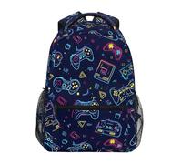 SJOAOAA Zaino unisex per bambini, con lato camion, grande capacità, per scuola, libri, computer portatile, Gioco I19186, Taglia unica