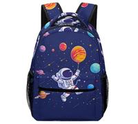SJOAOAA Zaino unisex traspirante Space Explorer - stampa astronauta creativa con fischietto borsa per la scuola borsa per libri borse per computer portatile zaino zaini, Stile 6, Taglia unica
