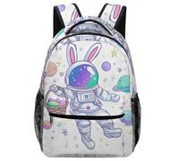 SJOAOAA Zaino unisex traspirante Space Explorer - stampa astronauta creativa con fischietto borsa per la scuola borsa per libri borse per computer portatile zaino zaini, Stile 7, Taglia unica