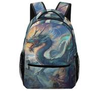 SJOAOAA Zaino unisex versatile per bambini, con stampa di draghi cinesi, ideale per la scuola o per la scuola o per il computer portatile, Stile 7, Taglia unica