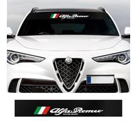 SJPJDGFC Striscia Parasole Parabrezza Auto, per Alfa Romeo Giulia Stelvio 159 147 156 166 Mito GT Mito Giulietta Adesivo Parabrezza Auto Anteriore lunotto Posteriore Decalcomania striscioniaccessorio