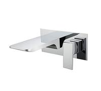 SJQKA Rubinetti Cascata Parete Rubinetto Vasca da Bagno Miscelatore Lavabo a Muro In Ottone (Cromo)