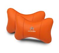 SJSHOPS 2 Pezzi Cuscino Poggiatesta Auto per Citroën C6 2005-2012 TD, Cuscino Cervicale per Guida, Poggiatesta per Sedile Auto, Aumenta Il Comfort di Guida, Cuscino Morbido,Orange
