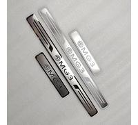 SJSHOPS Battitacco in Acciaio Inossidabile per Auto per MG MG3,4 Pezzi Protezione Soglia Porta,Benvenuto Pedaliera Decorazione Accessori Auto