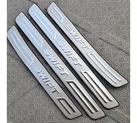 SJSHOPS Battitacco in Acciaio Inossidabile per Auto per Suzuki Swift 2012-2022 2023 2024,4 Pezzi Protezione Soglia Porta,Benvenuto Pedaliera Decorazione Accessori Auto