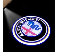 SJSHOPS Luci di Benvenuto per Alfa Romeo 155 156 159 164 166 4C 939 937,Kit LED Proiettore Auto con Logo Luci di Porta sotto Auto,Accessori per Auto Luci di Proiezione Auto con Logo,A 2