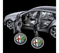 SJSHOPS Luci di Benvenuto per Alfa Romeo 155 156 159 164 166 4C 939 937,Kit LED Proiettore Auto con Logo Luci di Porta sotto Auto,Accessori per Auto Luci di Proiezione Auto con Logo,C Brown-4