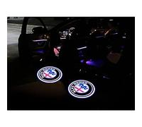 SJSHOPS Luci di Benvenuto per Alfa Romeo Stelvio Giulia Giulietta,Kit LED Proiettore Auto con Logo Luci di Porta sotto Auto,Accessori per Auto Luci di Proiezione Auto con Logo