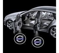 SJSHOPS Luci di Benvenuto per Volvo XC-40 XC-60 XC-70 XC-90,Kit LED Proiettore Auto con Logo Luci di Porta sotto Auto,Accessori per Auto Luci di Proiezione Auto con Logo,A Black-2