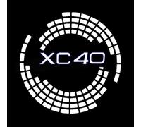 SJSHOPS Luci di Benvenuto per Volvo XC-40 XC-60 XC-90,Kit LED Proiettore Auto con Logo Luci di Porta sotto Auto,Accessori per Auto Luci di Proiezione Auto con Logo,A XC40-2