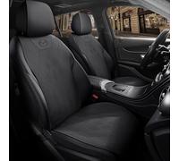 SJSHOPS Set Coprisedili per Auto per Mazda CX-30 2020 2021 2022 2023 2024 2025 KJ,con Logo,Protezione Anteriori e Posteriori,Compatibili con Airbag,Confortevole e Traspirante,Black- Full Set