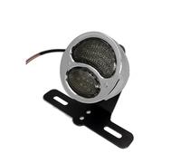 SJSJJAH Fanale posteriore a LED for motocicletta classico retrò, nero, con lente fumé(Chrome LED Bracket)
