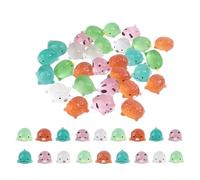 SJUIEO 30 pezzi carini e leggermente marini che ricordano piccoli animali in resina mini creature luminose mini figure mini paesaggio da giardino