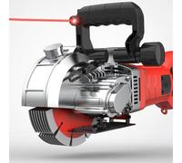SJUN Macchina Da Taglio Elettrica Per Scanalare Pareti，5800W Tagliapiastrelle,per Scanalature In Mattoni Di Cemento, Granito, Marmo,6500r/min