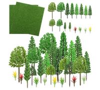 SJUNJIE 42 Pezzi Alberi Modellismo Alberi Modello Misto per Paesaggio | Alberelli Finti Piccoli DIY Architettura Modellismo Ferroviario Decorazione da Giardino in Miniatura