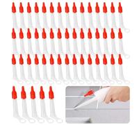 SJUNJIE 50 Beccuccio Silicone e Tappo di Tenuta Rosso Punte per Cartucce | Beccucci Silicone Pistola Silicone Punte Silicone per Cucina di Casa Silicone Trasparente Sigillante