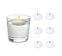 SJUNJIE 6 Pezzi Candele Galleggianti 3,8 X 1,5 cm Bianche Adatte per Matrimoni, Sagre e Feste in Piscina o Ristoranti