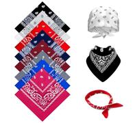 SJUNJIE 8 Pezzi Bandana Stile Retrò - Design Unico, Morbido e Traspirante per Uomo e Donna - Colorate, Indossabile Come Cravatta, Maschera e Fascia per Capelli