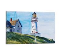 SJWINER Edward Hopper - Poster con immagine di capolavori (luce a due luci), design estetico, per soggiorno, camera da letto, 20 x 30 cm, stile cornice