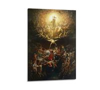 SJWINER Gustave Dore, poster artistico con scritta in inglese "Il trionfo del cristianesimo sul paganesimo" di Gustave Dore, design estetico, dipinto per soggiorno e camera da letto, 40 x 60 cm, stile