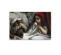 SJWINER Gustave Dore - Poster dipinto con Cappuccetto Rosso, design estetico, dipinto per soggiorno e camera da letto, 50 x 75 cm, senza cornice