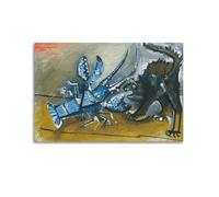 SJWINER Pablo Picasso Paintings - Poster con copertina estetica (Lobster and Cat), per soggiorno e camera da letto, 50 x 75 cm, senza cornice